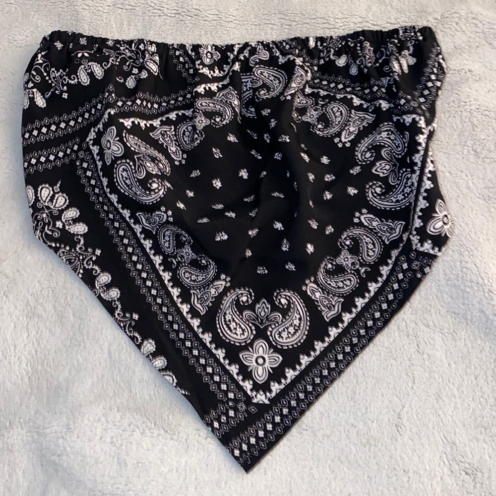 Black & white Shein bandana top